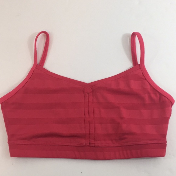 lululemon athletica Other - Lululemon Coral Pink Stripe Pirouette Sports Bra 4